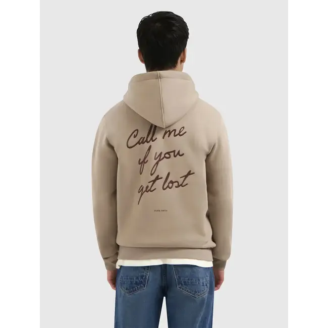 PURE PATH CALL ME IF YOU GET LOST HOODIE TAUPE