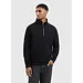 PURE PATH EMBROIDERY HALF-ZIP SWEATER BLACK