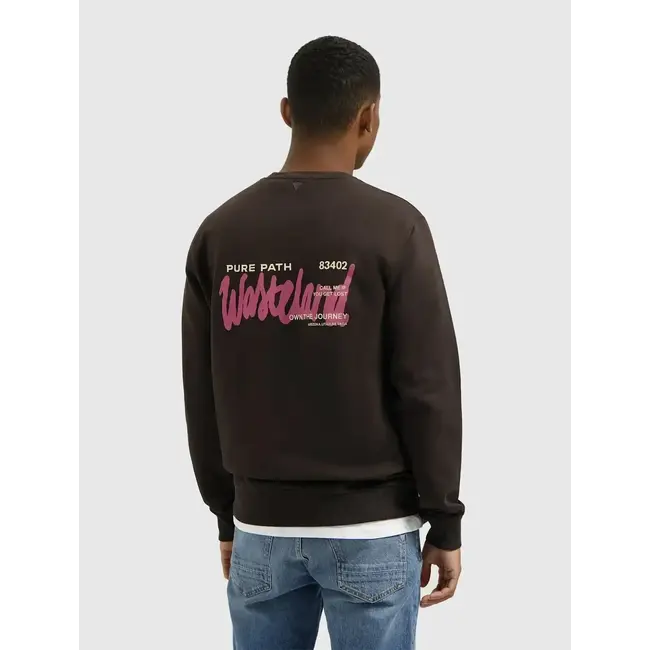 PURE PATH WASTELAND SWEATER DARK BROWN