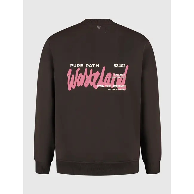 PURE PATH WASTELAND SWEATER DARK BROWN