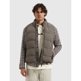 PURE PATH PADDED BODYWARMER LIGHT BROWN