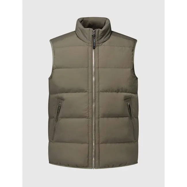 PURE PATH PADDED BODYWARMER LIGHT BROWN