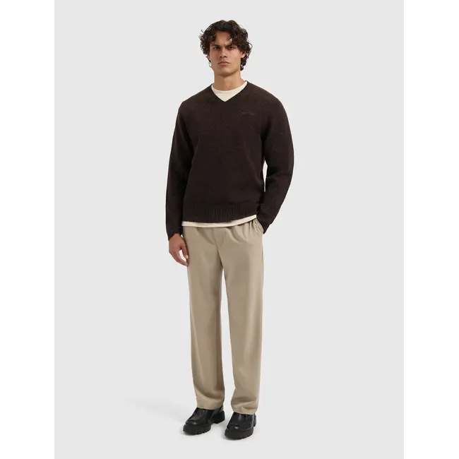 PURE PATH PLEATED TWILL PANTS ECRU