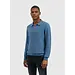 PURE PATH TOWEL KNIT HALF-ZIP POLO BLUE GREY