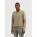 PURE PATH BRAIDED STRUCTURE KNIT POLO TAUPE