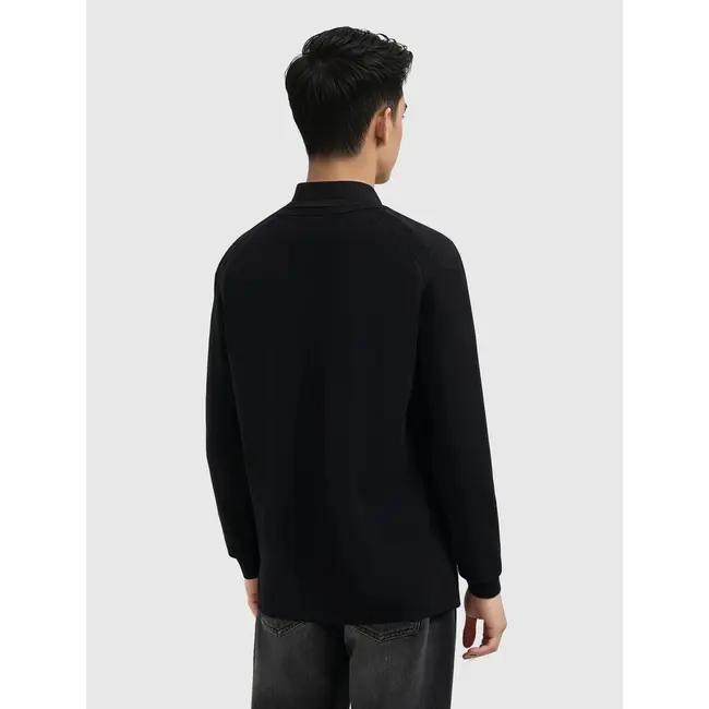 PURE PATH HEAVY KNIT POLO BLACK