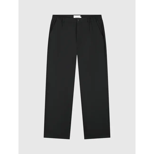 PURE PATH PLEATED TWILL PANTS BLACK