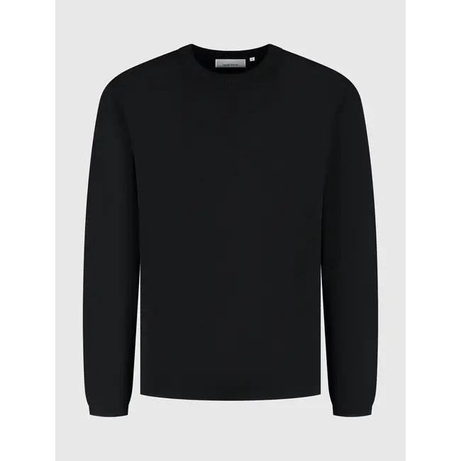 PURE PATH HEAVY KNIT SWEATER BLACK