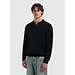 PURE PATH TOWEL KNIT HALF-ZIP POLO BLACK