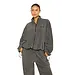 L.A Sisters FLEECE ZIP UP JACKET GREY