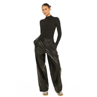 L.A Sisters LEATHER PANTALON BLACK