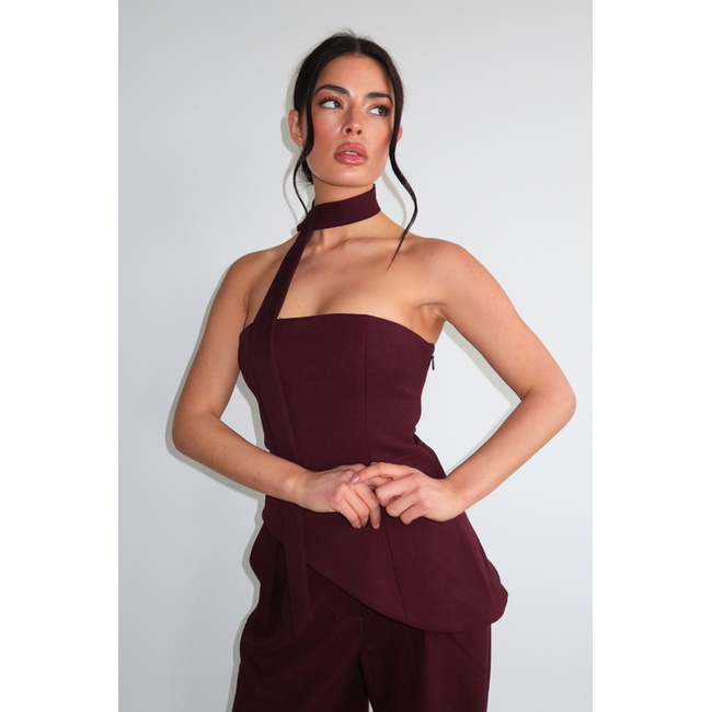 Unique the Label LIVA TOP BURGUNDY