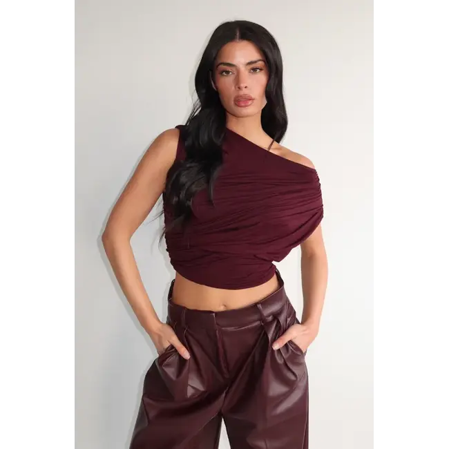 Unique the Label MIRA TOP BURGUNDY