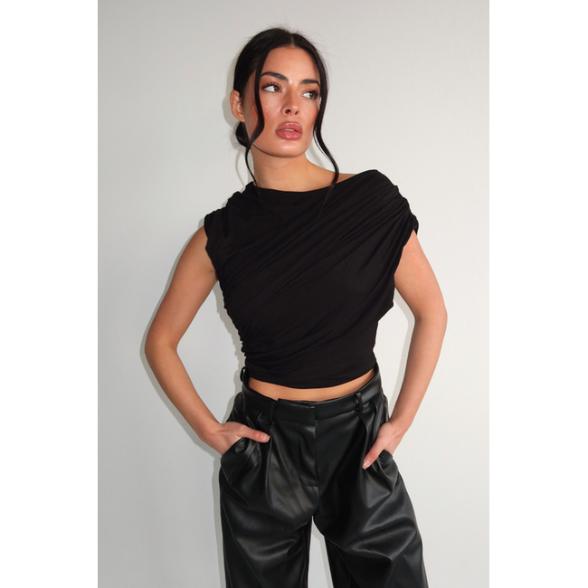 Unique the Label MIRA TOP BLACK