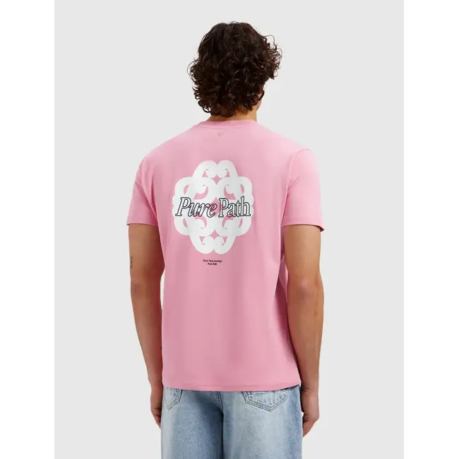 PURE PATH BOLD EMBLEM T-SHIRT OLD PINK