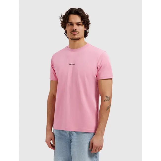 PURE PATH BOLD EMBLEM T-SHIRT OLD PINK