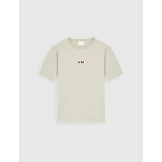 PURE PATH BOLD EMBLEM T-SHIRT SAND