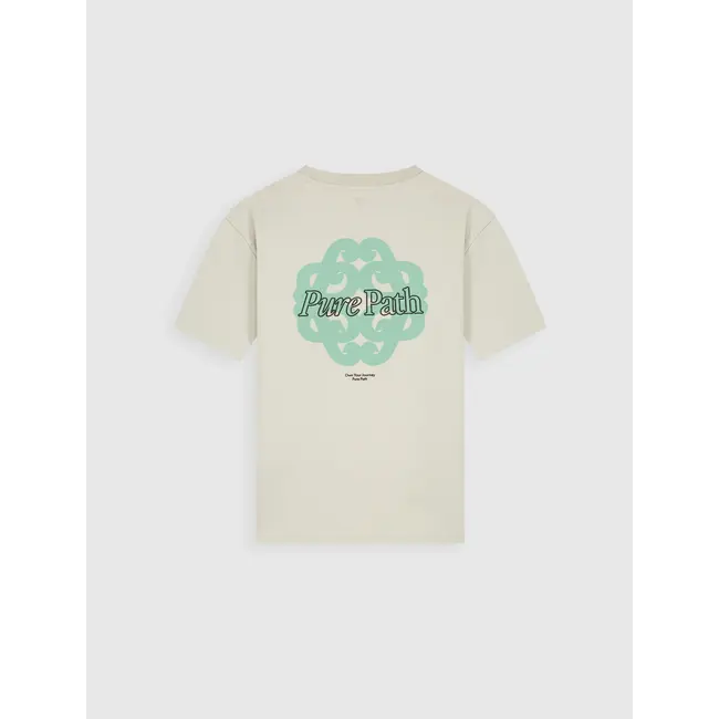 PURE PATH BOLD EMBLEM T-SHIRT SAND