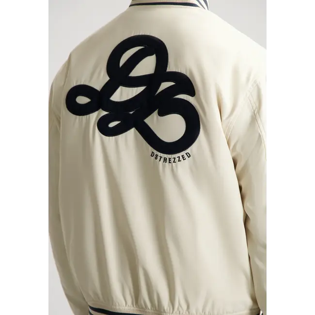 Dstrezzed SONNY VARSITY JACKET OFF WHITE