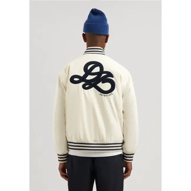 Dstrezzed SONNY VARSITY JACKET OFF WHITE