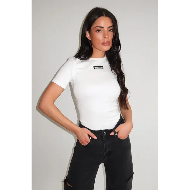 Unique the Label JILL SHORT SLEEVE CREME WHITE