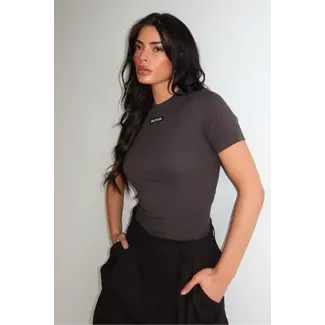 Unique the Label JILL SHORT SLEEVE CHARCOAL