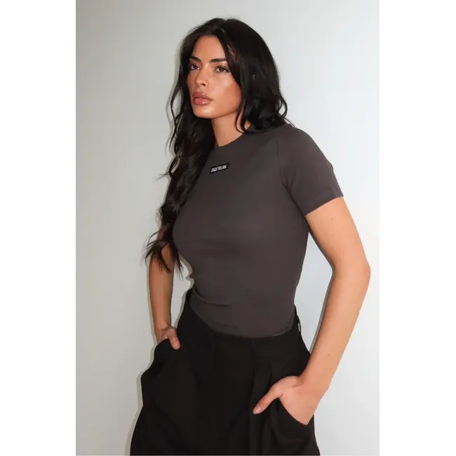 Unique the Label JILL SHORT SLEEVE CHARCOAL