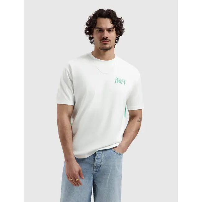 PURE PATH MIRROR LOGO T-SHIRT OFF WHITE
