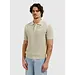 PURE PATH EMBLEM OPEN KNIT POLO SAND