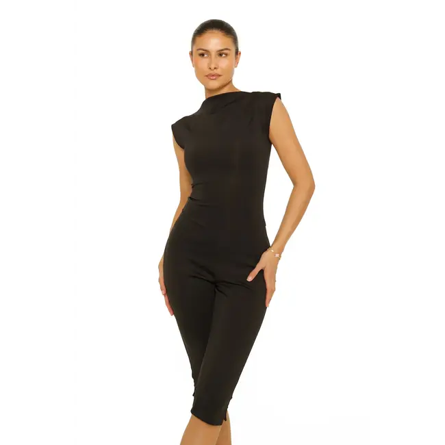 L.A Sisters CAPRI JUMPSUIT BLACK