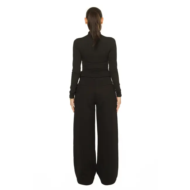 L.A Sisters FOLD OVER JOGGING PANTALON BLACK
