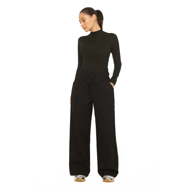 L.A Sisters FOLD OVER JOGGING PANTALON BLACK