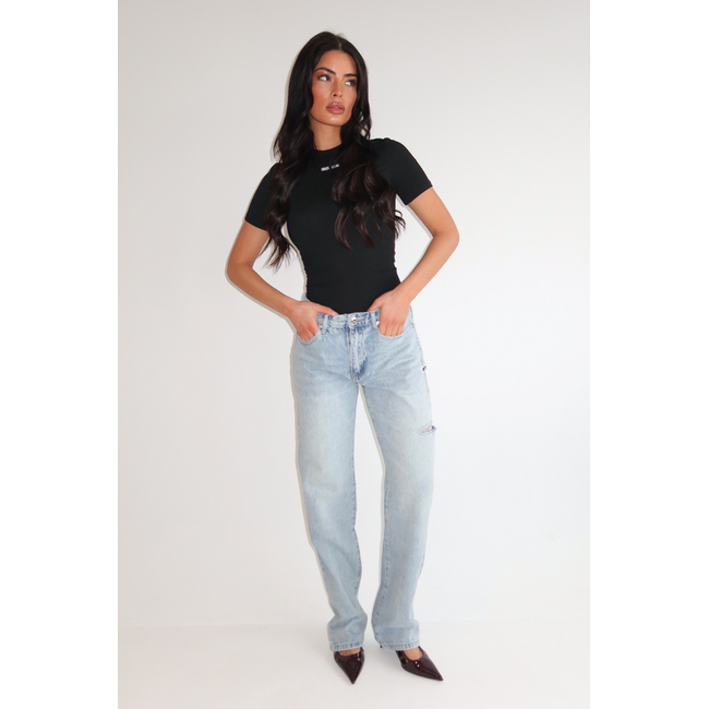 Unique the Label JACKY SHORT SLEEVE BLACK/BLACK