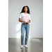 MOMO Fashion T-SHIRT CHARME DE PARIS WHITE/PINK ( ONE SIZE )