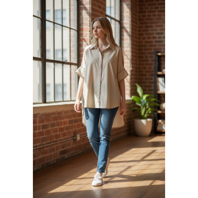 MOMO Fashion BLOUSE TORONTO SAND ( ONE SIZE )