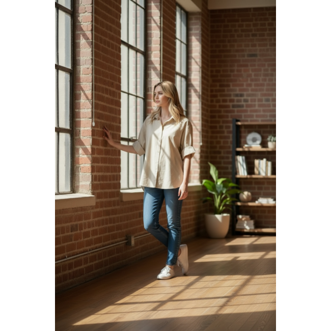 MOMO Fashion BLOUSE TORONTO SAND ( ONE SIZE )