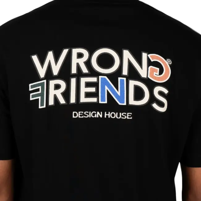 WRONG FRIENDS BROOKS T-SHIRT BLACK