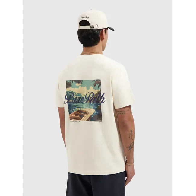 PURE PATH RIVA VIEW T-SHIRT ECRU