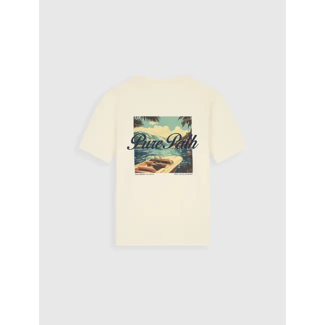 PURE PATH RIVA VIEW T-SHIRT ECRU