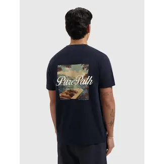 PURE PATH RIVA VIEW T-SHIRT DARK NAVY