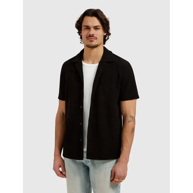 PURE PATH HONEYCOMB SHORTSLEEVE SHIRT BLACK