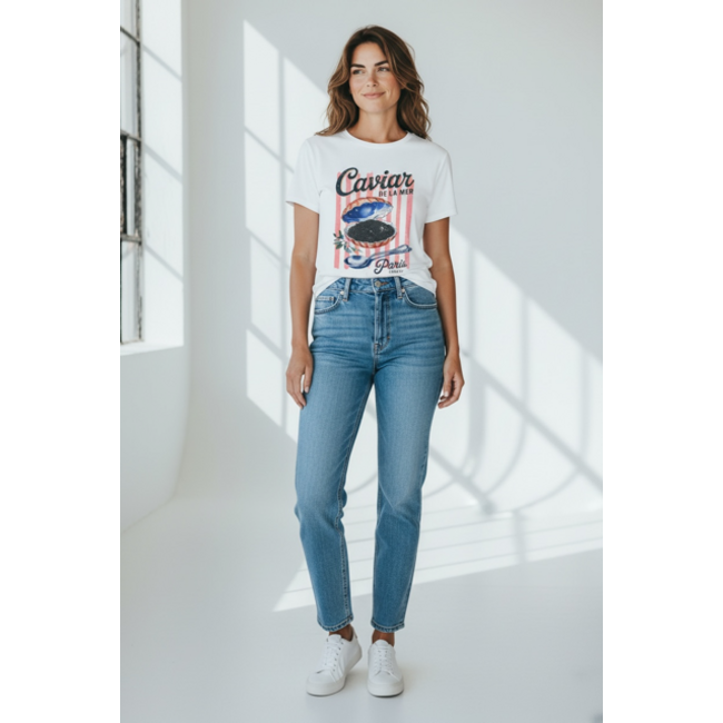 MOMO Fashion T-SHIRT CAVIAR WHITE ( ONE SIZE )