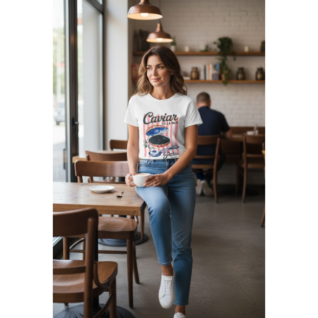 MOMO Fashion T-SHIRT CAVIAR WHITE ( ONE SIZE )