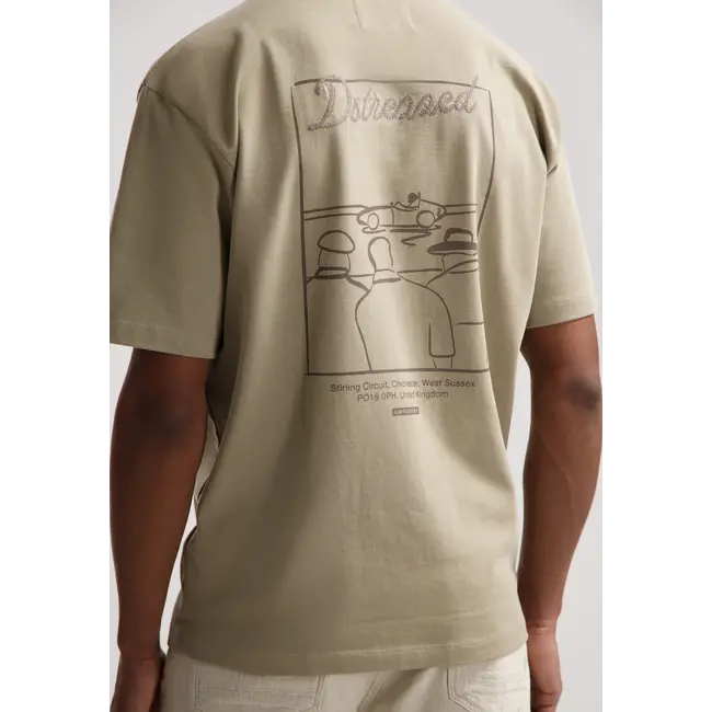 Dstrezzed COLLIN ARTWORK TEE VINTAGE KHAKI