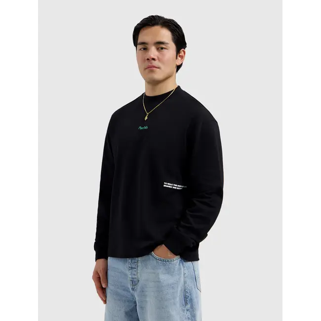PURE PATH MIRROR LOGO LONGSLEEVE T-SHIRT BLACK