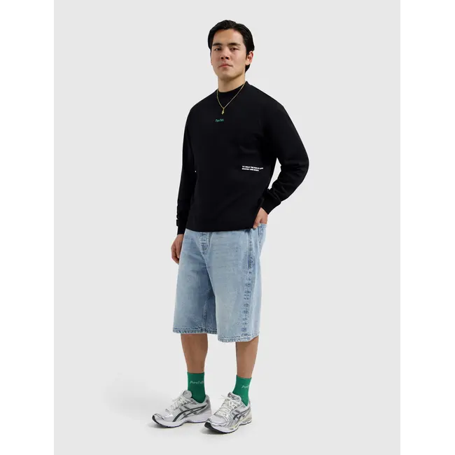 PURE PATH MIRROR LOGO LONGSLEEVE T-SHIRT BLACK
