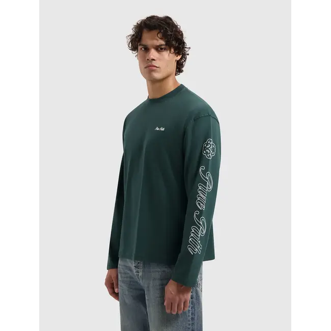 PURE PATH ESSENCE OF LIFE LONGSLEEVE T-SHIRT DARK GREEN