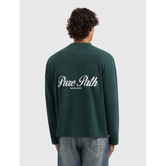 PURE PATH ESSENCE OF LIFE LONGSLEEVE T-SHIRT DARK GREEN