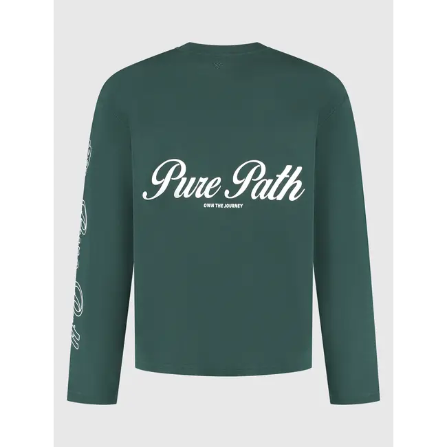 PURE PATH ESSENCE OF LIFE LONGSLEEVE T-SHIRT DARK GREEN