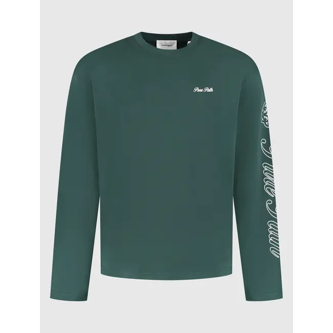 PURE PATH ESSENCE OF LIFE LONGSLEEVE T-SHIRT DARK GREEN